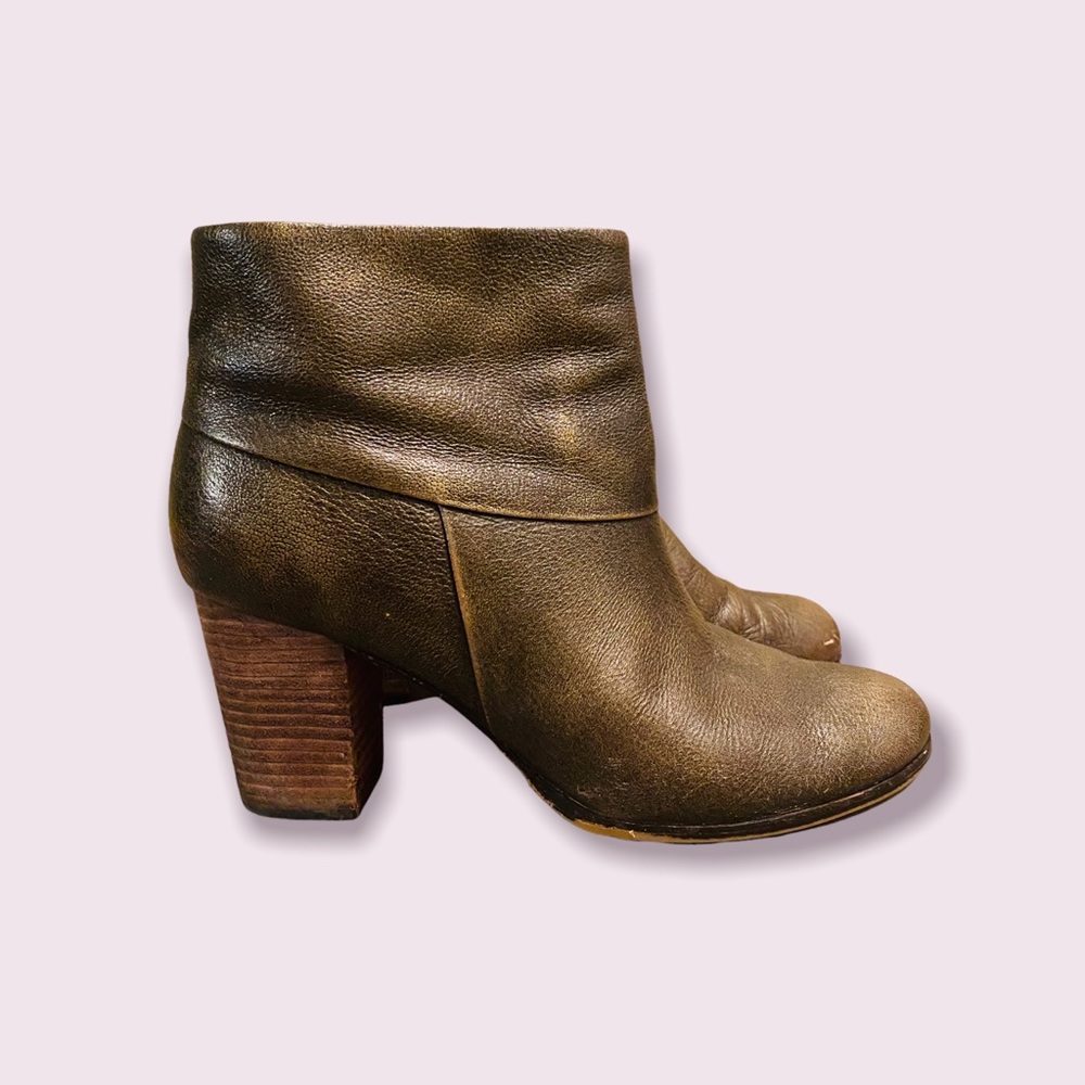 Cole Haan Nike Air Distressed Bronze Booties, Size 8B - Picture 2 of 11